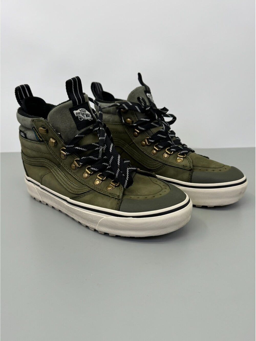 Vans Sk8-Hi MTE Shoes Men 8 Women 9.5 Olive Green Leather Hiking Sneakers